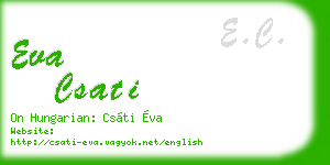 eva csati business card